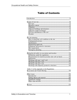Excavating and Trenching Safely Guide