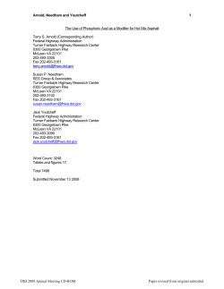 Phosphoric Acid Modification of Asphalt