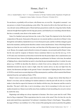 Homer, Iliad 1–6