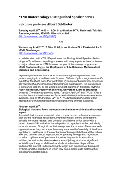 NTNU Biotechnology Distinguished Speaker Series