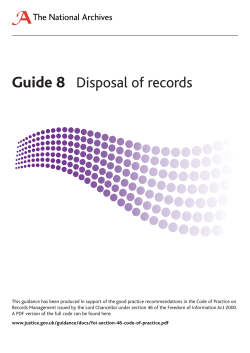Disposal of records Guide 8 (2011)