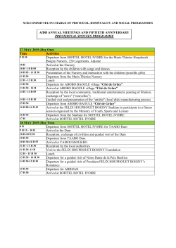 Provisional programme for spouses