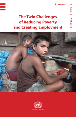 The Twin Challenges of Reducing Poverty and Creating