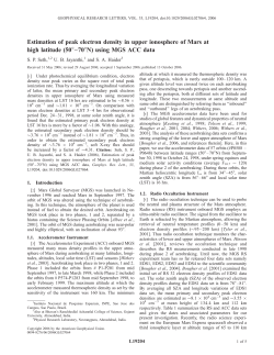Estimation of peak electron density in upper ionosphere of Mars at