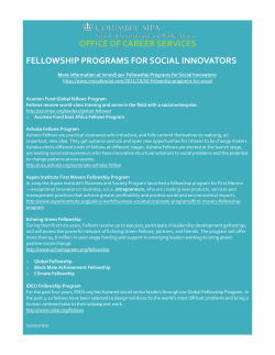 office of career services fellowship programs for
