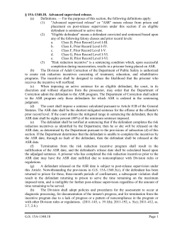 G.S. 15A-1340.18 Page 1 &sect; 15A-1340.18. Advanced supervised