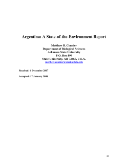 Argentina: A State-of-the-Environment Report