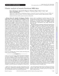 Cluster analysis of muscle functional MRI data