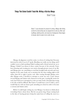 Things That School Couldn`t Teach Me: Writing a Kick