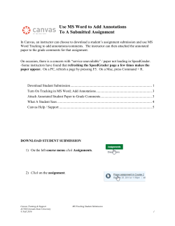 Use MS Word to Add Annotations To A Submitted