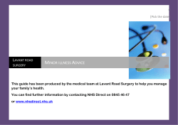 Minor illness Advice - Lavant Road Surgery
