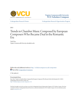Trends in Chamber Music Composed by European Composers Who