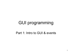 GUI programming