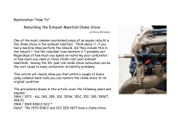 Choke Stove Rebuild - Mustang 428 Cobra Jet Registry