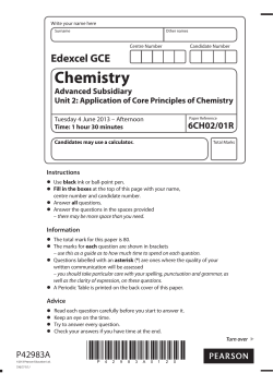 Question paper - Edexcel