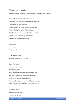 FEbruary poetry month