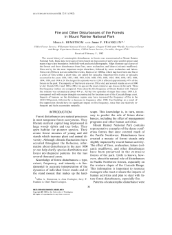 Fire History of Mt. Rainier