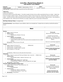 Lesson Plan - Physical Science (Chapter 2)