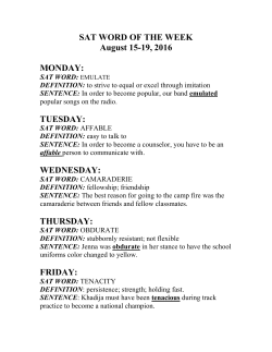 SAT WORD OF THE WEEK - Fulton County Schools