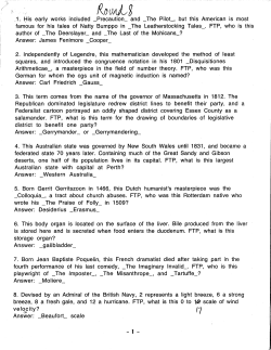 eCopy, Inc. - Quizbowl Packet
