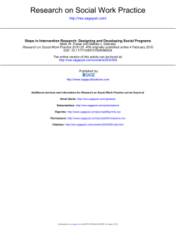 Research on Social Work Practice