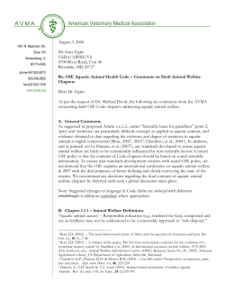 OIE Comments&ndash;(Aquatic Animal Health Code)