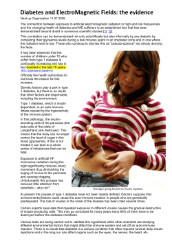 Diabetes and ElectroMagnetic Fields: the evidence