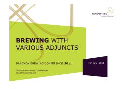 BREWING WITH VARIOUS ADJUNCTS