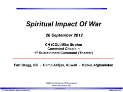 Spiritual Impact Of War - Military Family Research Institute