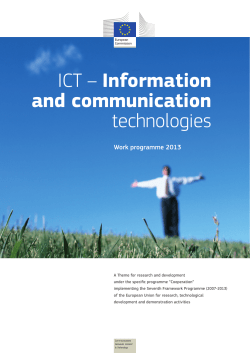 ICT Work Programme 2013 - Cordis