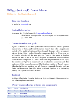 IDH3931 HNR READ Dante`s Inferno