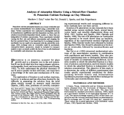 Analyses of Adsorption Kinetics Using a Stirred
