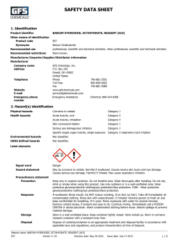 MSDS - GFS Chemicals