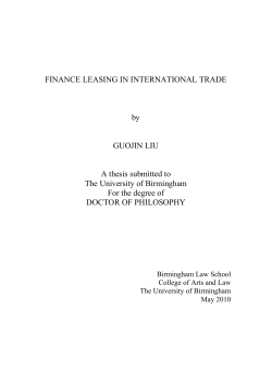 finance leasing in international trade