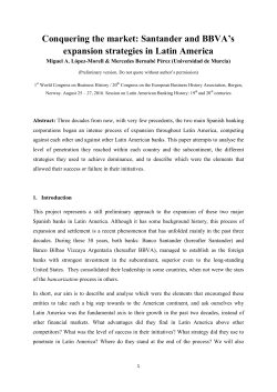 Santander and BBVA`s expansion strategies in Latin America