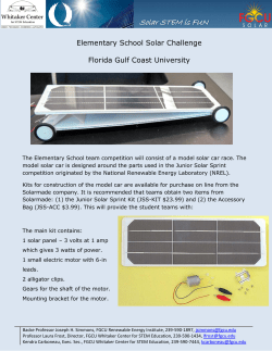 Solar STEM is FUN - Florida Gulf Coast University