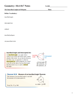 Geo Notes 10.4-10.7