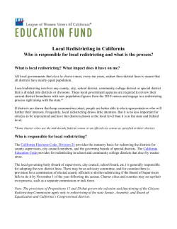 Local Redistricting in California