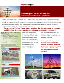 AlertEnterprise Smart Grid Security Securing the Energy Value