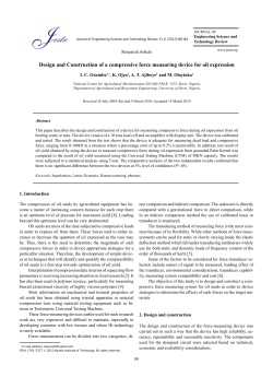 Design and Construction of a compressive force measuring device