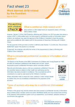 Fact sheet 23: Work deemed child