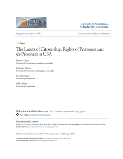 The Limits of Citizenship: Rights of Prisoners and ex