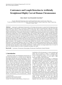 Centromere and Length Detection in Artificially Straightened Highly