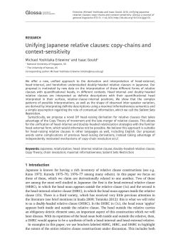 Unifying Japanese relative clauses: copy-chains and