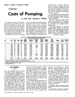 Costs of Pumping