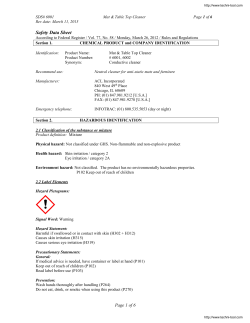MSDS/SDS Sheet - Techni-Tool