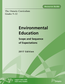 The Ontario Curriculum, Grades 9-12