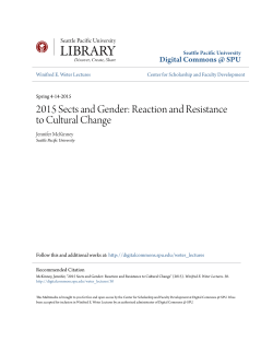 2015 Sects and Gender: Reaction and Resistance to Cultural Change