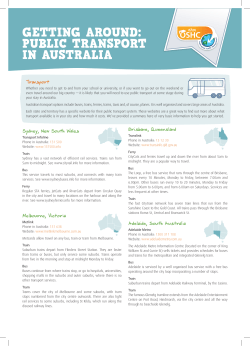 getting around: public transport in australia