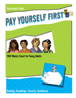 Module 4 &ndash; Pay Yourself First Participant`s Guide